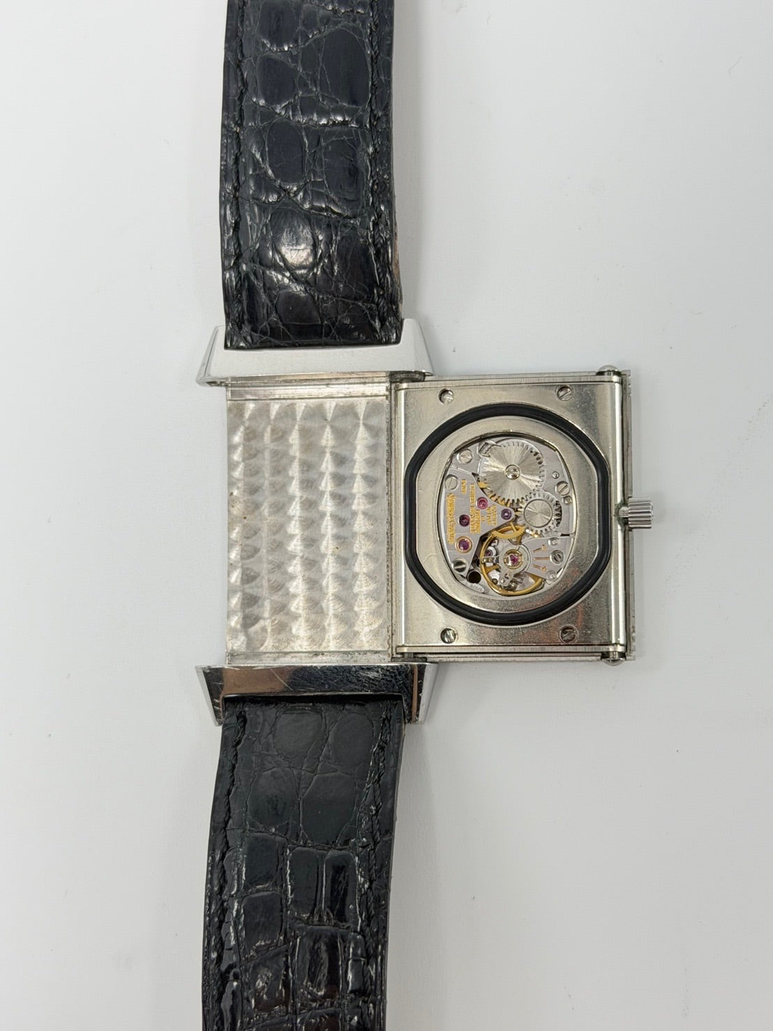 Jaeger-LeCoultre Reverso Classic Shadow 251.8.86 Manual winding Cal.846-1 SS (engraved back) Leather strap Original pin buckle (SS) Grey dial Overhauled