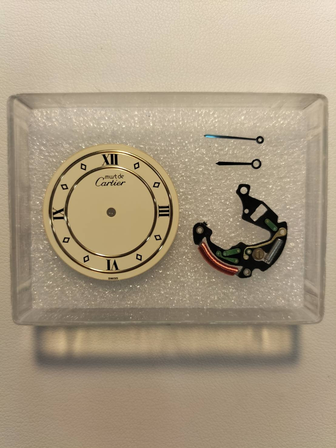 カルティエ マスト ヴァンドーム VLC LM W1001953 / 590003 クォーツ Cal.90 SV925 革 純正尾錠（GP） アイボリー4点ローマン文字盤 オーバーホール済み