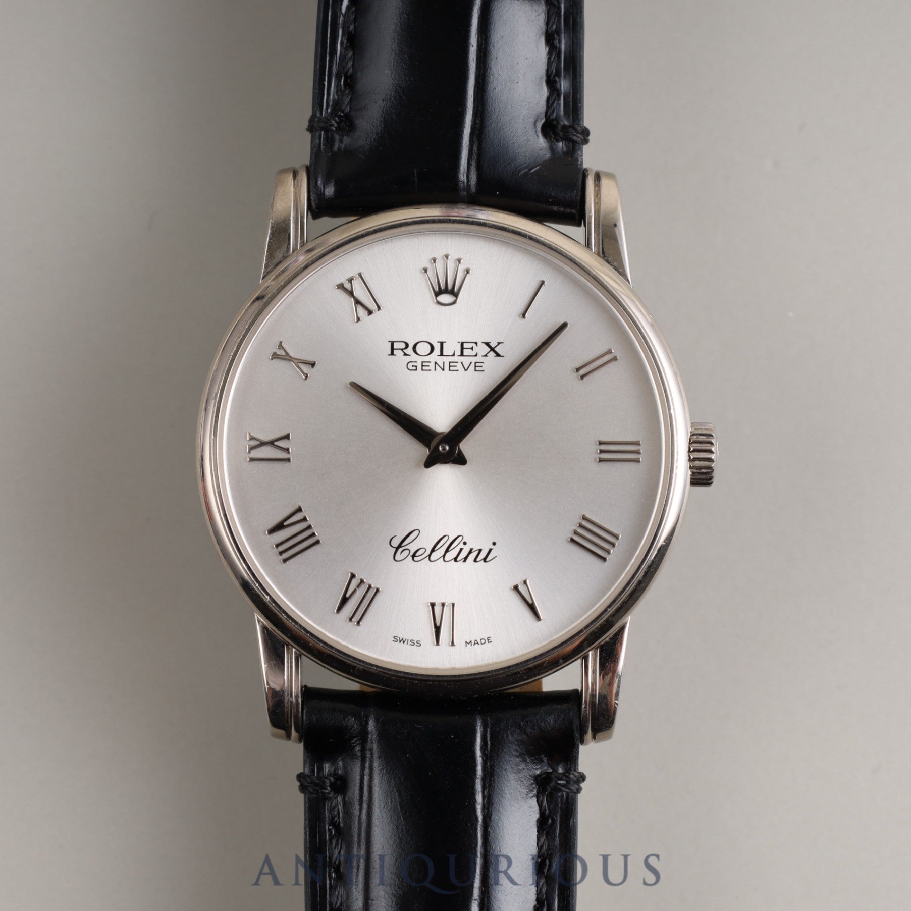 Rolex Cellini 5116 Manual Winding Cal.1602 WG Leather Genuine Buckle (750) Silver Dial M Series (2007-2008)