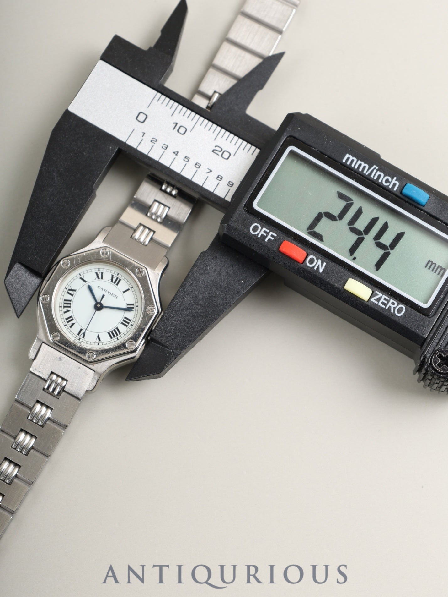 カルティエ サントス オクタゴン SM 0906 自動巻き Cal.2671 SS SS（ゴドロン）ホワイトローマン文字盤 オーバーホール済み