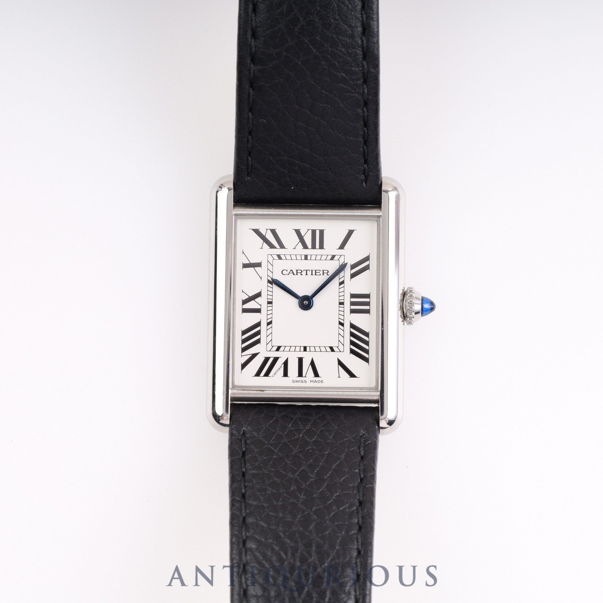 Cartier Tank Must LM QZ WSTA0041 / 4323 SS Leather Genuine Buckle (SS) Silver Dial Box Warranty (2021)