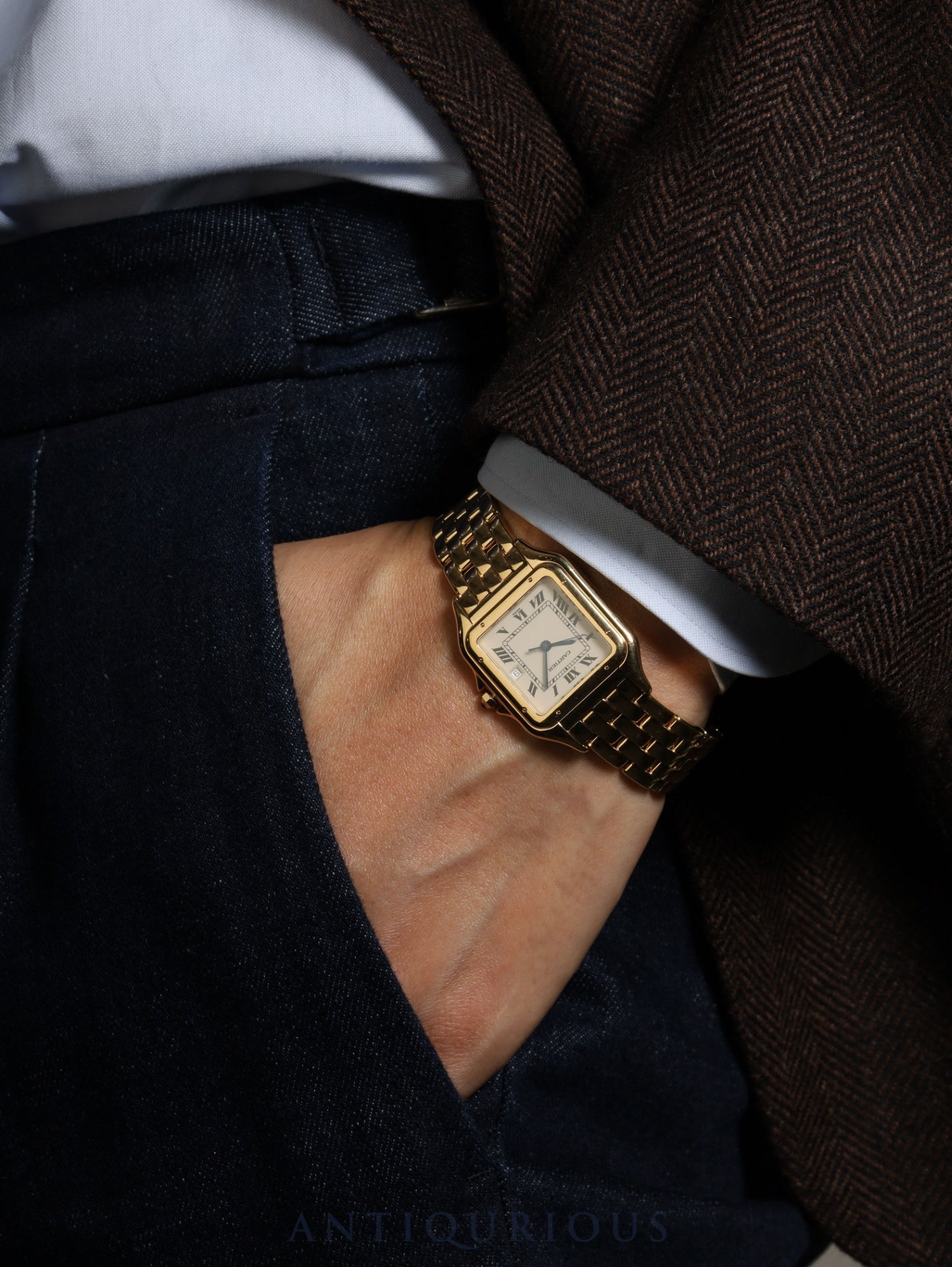 カルティエ パンテール LM W25014B / 887968 クォーツ Cal.687 18K 18K ホワイトローマン文字盤 箱 保証書（1994年）オーバーホール済み