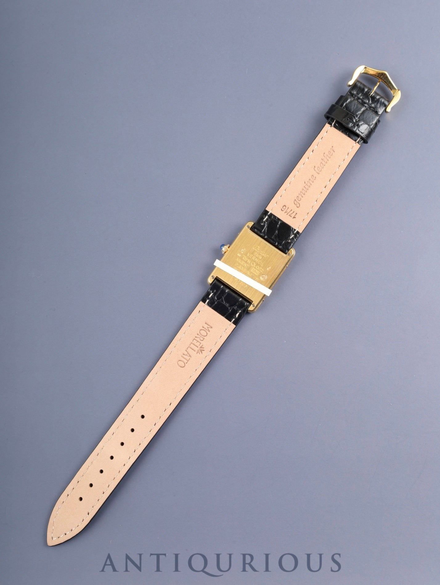 カルティエ マストタンク LM 590005 クォーツ Cal.90 SV925 革 純正ピンバックル（GP）オパラン文字盤（SWISS表記）オーバーホール済み 新品仕上げ済み