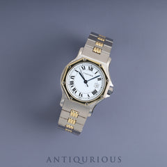 カルティエ サントス オクタゴン LM 2966 自動巻き Cal.077 SS/YG SS/YG ホワイトローマン文字盤 オーバーホール済み