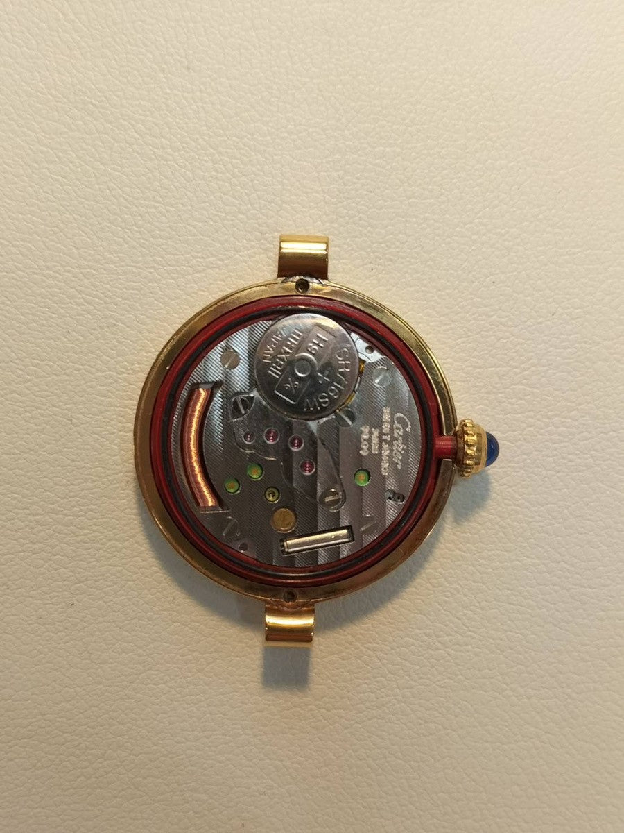 カルティエ マスト ヴァンドーム VLC SM 590004 クォーツ Cal.90.09 SV925 純正革ベルト 純正尾錠（GP）アイボリーローマン文字盤 オーバーホール済み