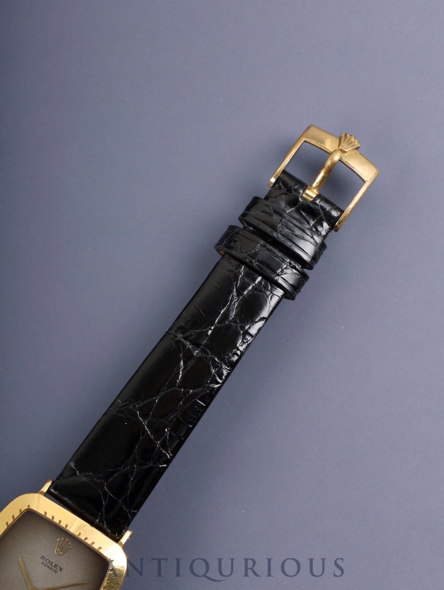 ロレックス チェリーニ 4087 手巻き Cal.1601 750 革 純正尾錠（GP） グレーグラデーション文字盤 69番台（1981年）オーバーホール済み