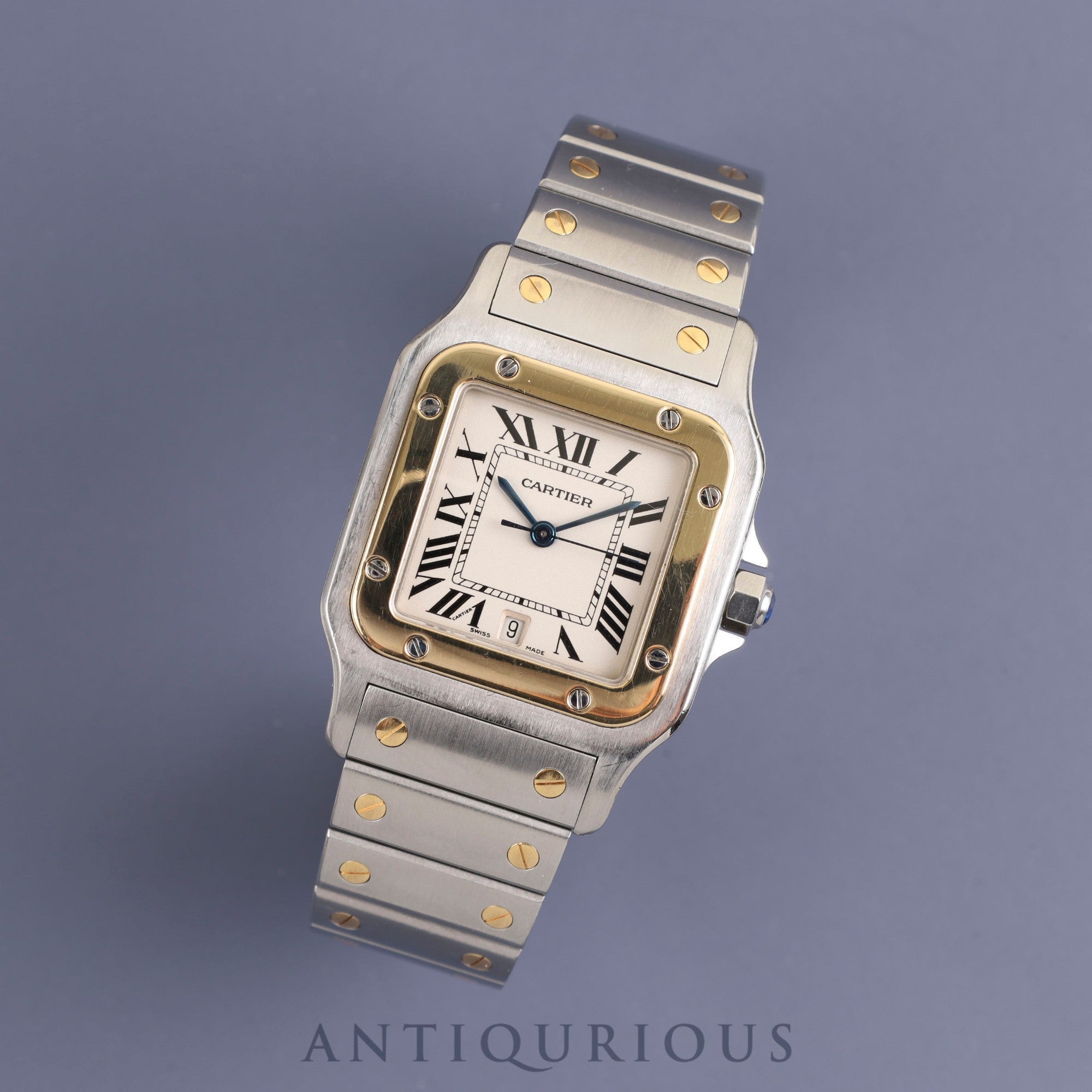 Cartier Santos Galbee LM W20011C4/1566 Quartz Cal.687 SS/YG White Roman Dial Box Warranty (2009) Overhauled