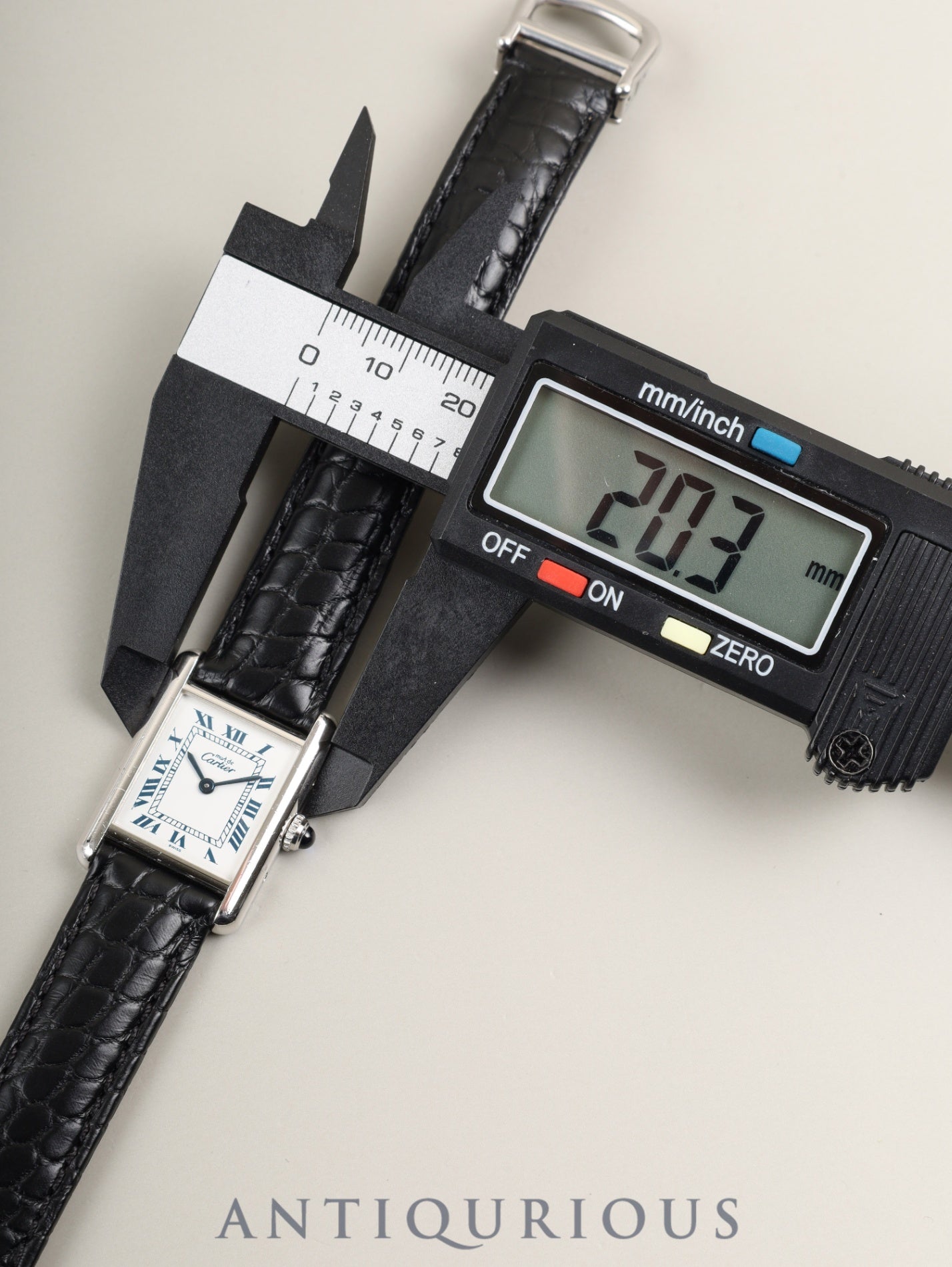 Cartier Must Tank SM 1614 Quartz Cal.057 SV925 Leather Genuine D-Buckle (SS) White Roman Dial (SWISS marking) Box, Manuals, Warranty Card (1996) Overhauled