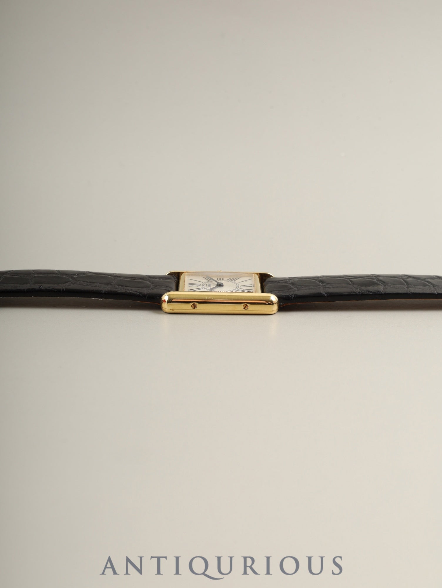 カルティエ マストタンク SM 5057001 クォーツ Cal.057 SV925 革 純正ピンバックル（GP）オパラン文字盤（SWISS表記） 箱 冊子 保証書 オーバーホール済み 新品仕上げ済み