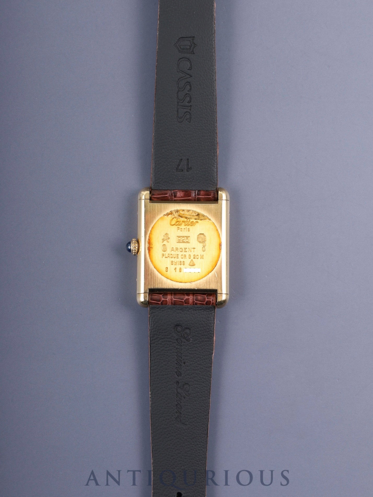 カルティエ マストタンク LM 手巻き Cal.78-1 SV925 革 純正尾錠（GP）アイボリー文字盤 1976年頃～1981年頃 オーバーホール済み