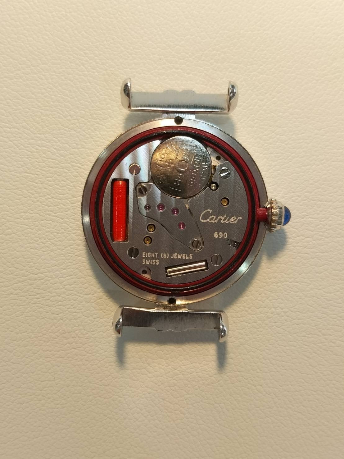 Cartier Must Colisee 690002 Quartz Cal.690 SV925 Leather Genuine D-buckle (SS) White Roman Dial (SWISS marking) Overhauled