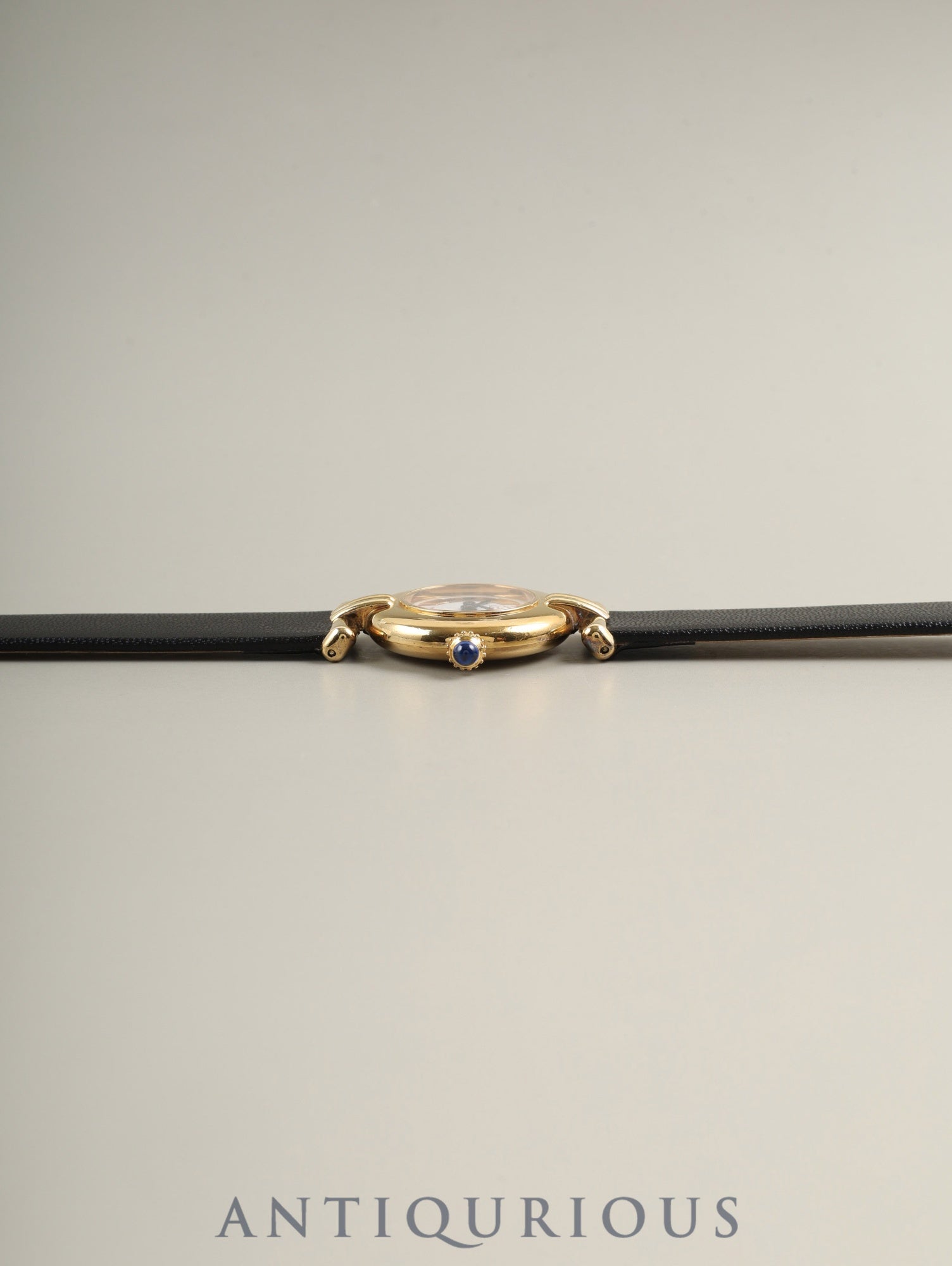 Cartier Must Colisee W1006654 / 590002 Quartz Caliber 90 SV925 Leather Genuine Pin Buckle (GP) Side Trinity Dial Box Booklet Warranty (1994) Overhauled