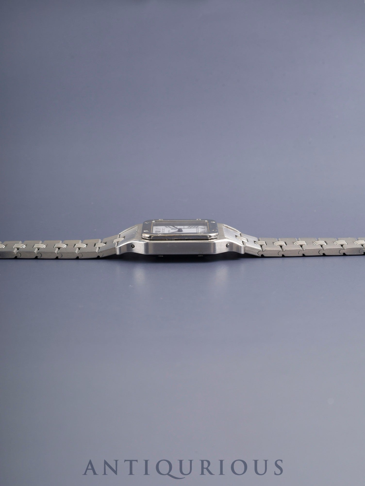 カルティエ サントス カレ LM 2960 自動巻き Cal.2671 SS SS ゴドロンブレス ホワイトローマン文字盤（SWISS表記）箱 冊子 保証書（無記載） オーバーホール済み