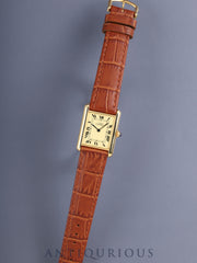 Cartier Must Tank LM 590005 Quartz Cal.90 SV925 Leather Genuine Pin Buckle (GP) Ivory Roman Dial (SWISS marking) Overhauled, Polished