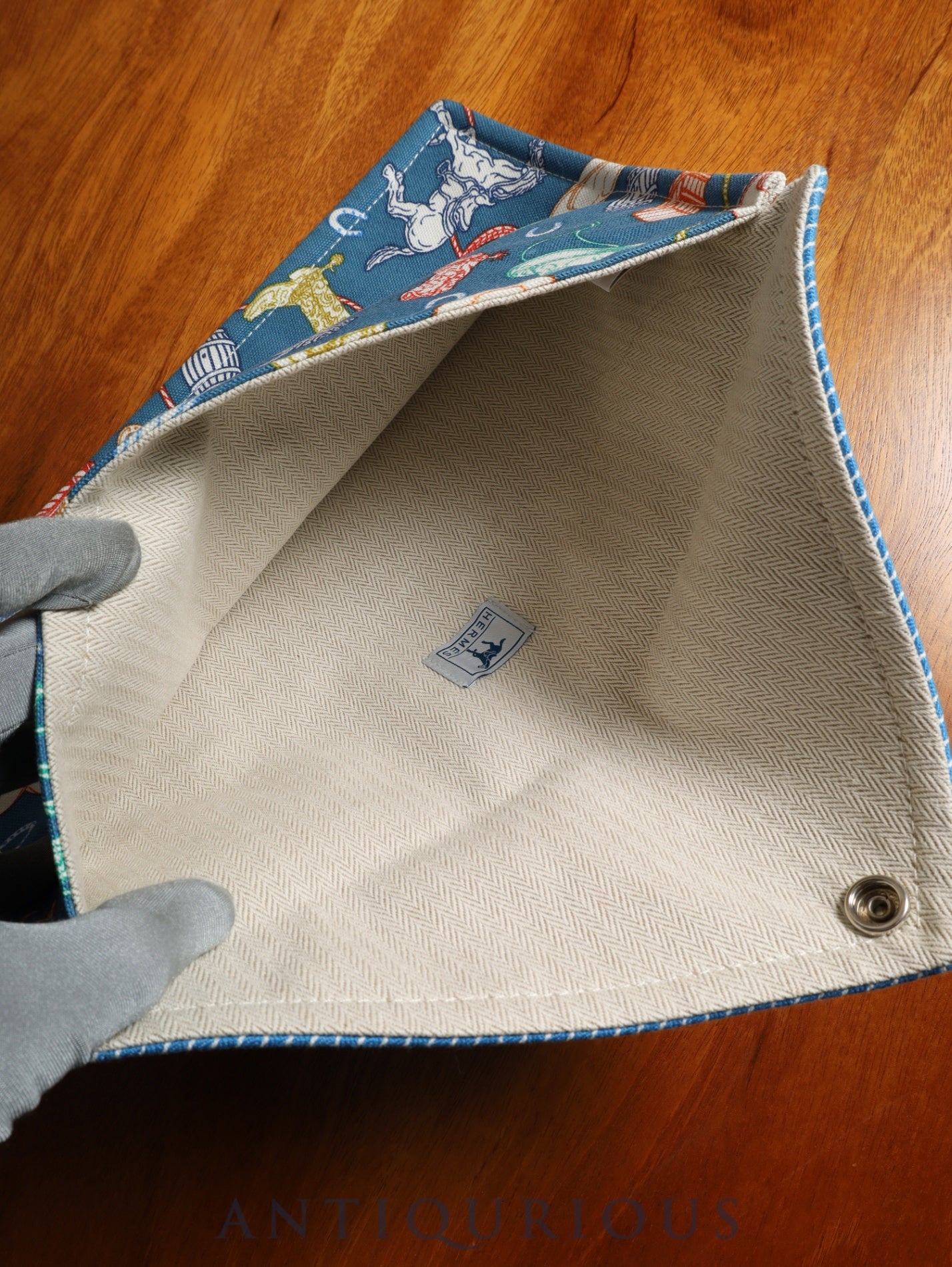 エルメス フラットポーチ コットンキャンバス ウエスタンカンパニー GM コットン100％