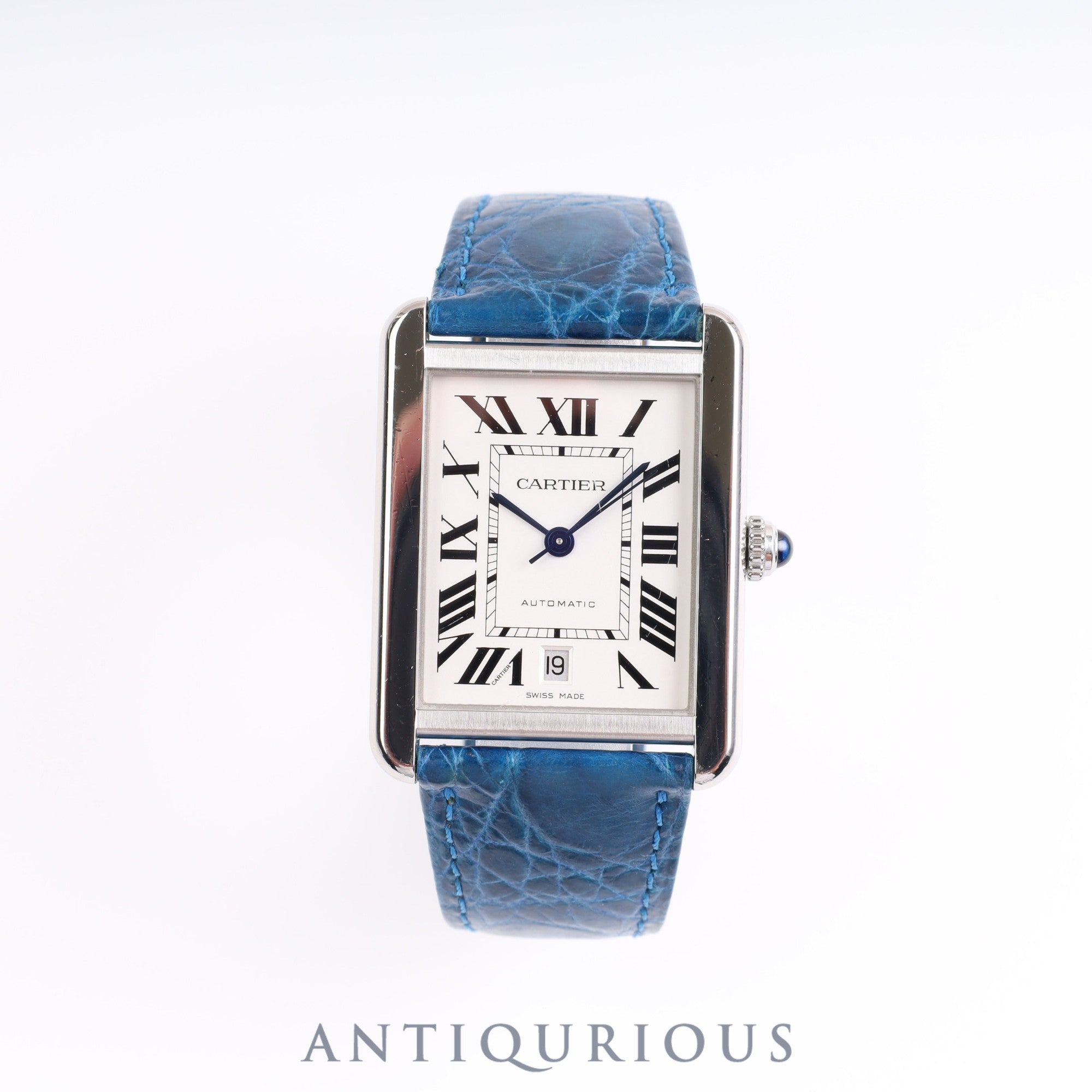 Cartier Tank Solo XL AT Cal.049 W5200027 SS Leather Silver Dial Warranty (2015) Complete Service