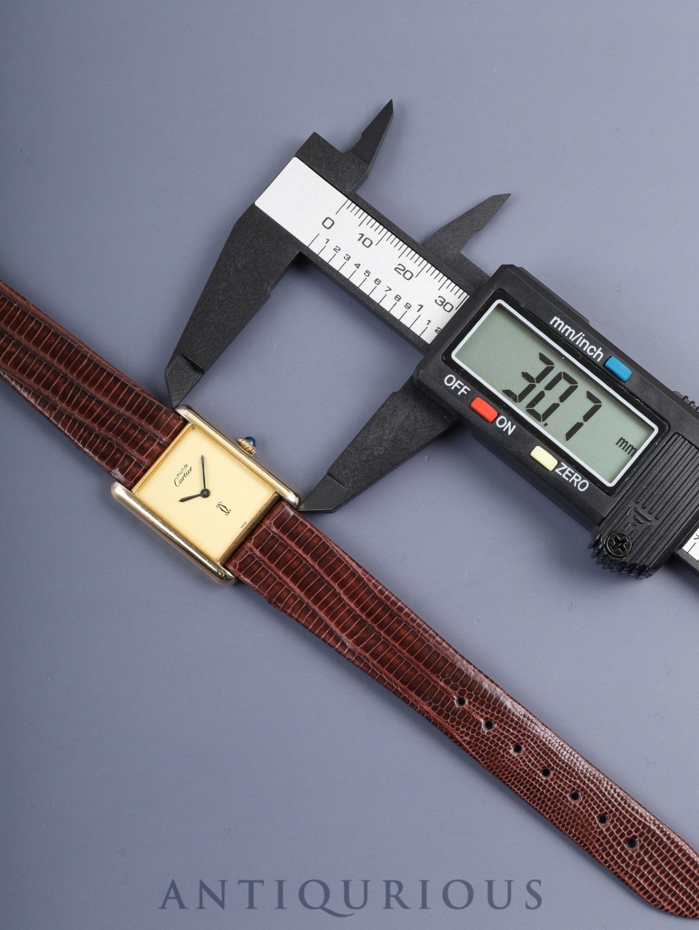 カルティエ マストタンク LM 手巻き Cal.78-1 SV925 革 純正尾錠（GP）アイボリー文字盤 1976年頃～1981年頃 オーバーホール済み