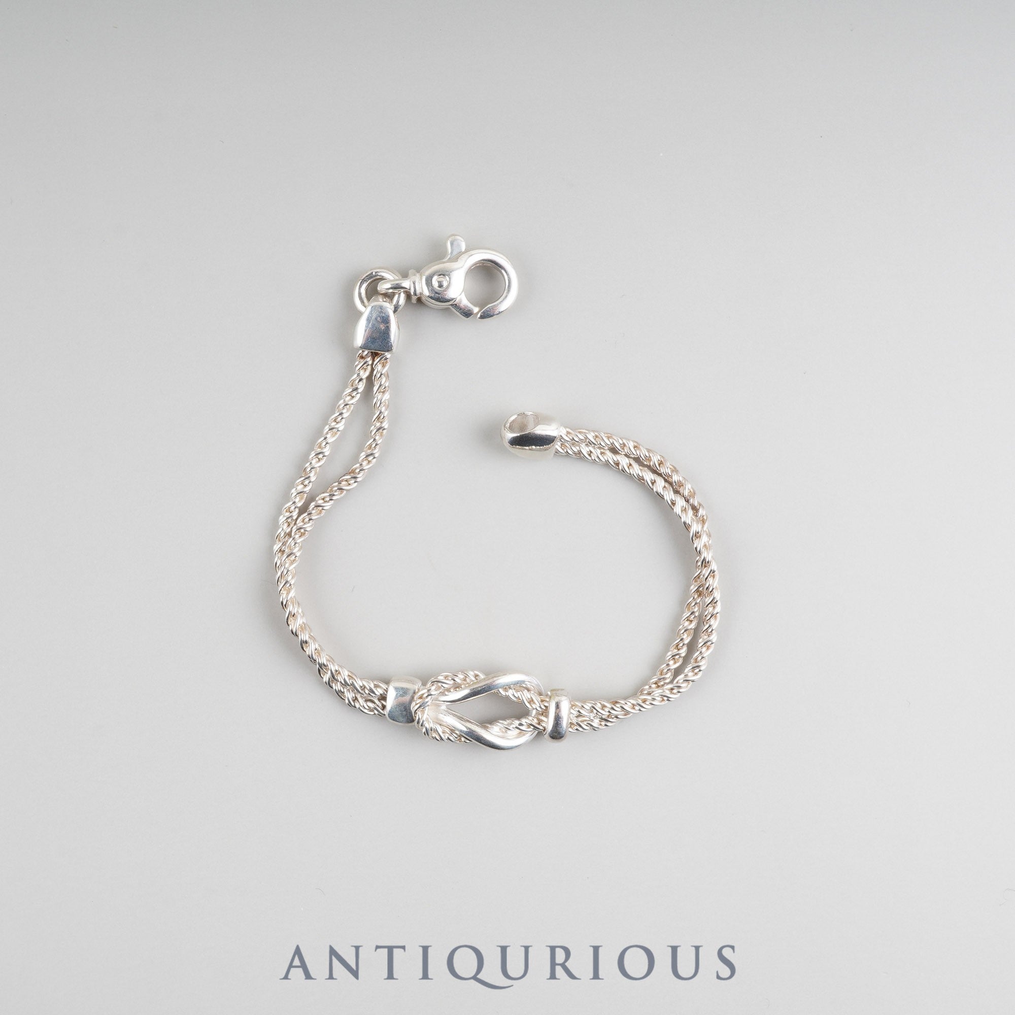 ティファニーダブルロープ　センターノットブレスレット ティファニー ブレスレット センターノットダブルロープ SV925