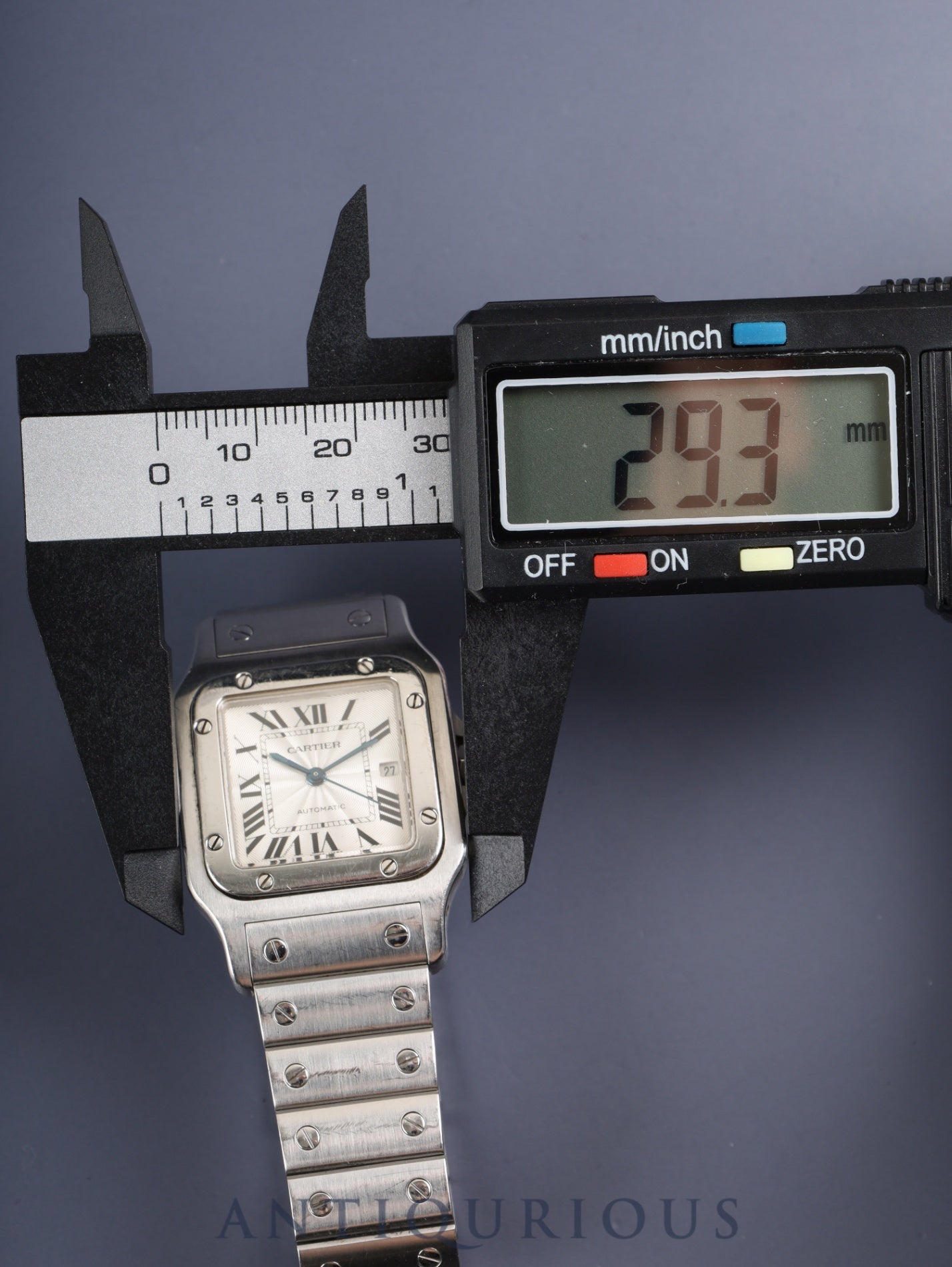 カルティエ サントス ガルベ LM W20055D6 / 2319 自動巻き Cal.C120 SS SS シルバーギョーシェローマン文字盤 オーバーホール済み