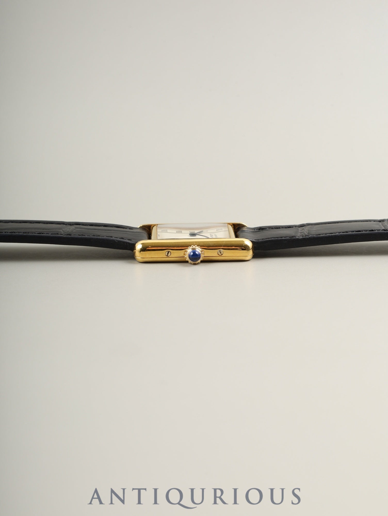 カルティエ マストタンク SM W1003053/5057001 クォーツ Cal.057 SV925 革 純正尾錠（GP）ストレートローマン文字盤 1982年頃～1995年頃 保証書（無記載）オーバーホール済み