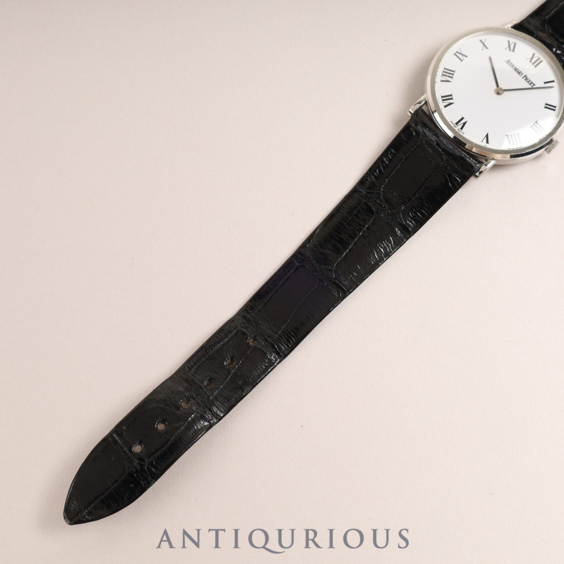 AUDEMARS PIGUET EXTRAFLAT Hand-wound Cal.2080 WG Leather Genuine Buckle (750) White Dial 31.6mm