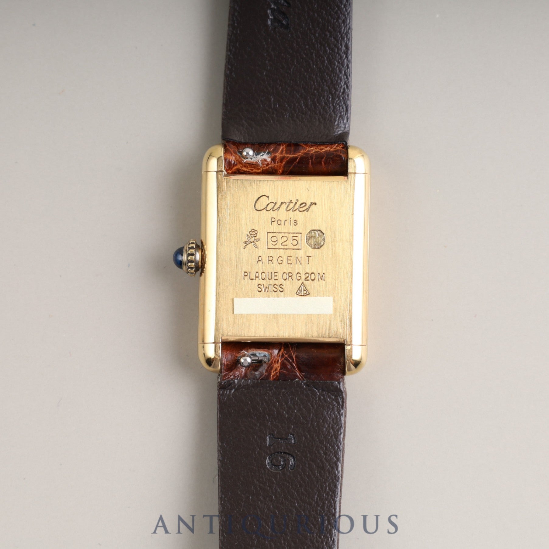 CARTIER Cartier Must Tank SM Manual winding SV925 Ivory Roman dial Cartier boutique complete service