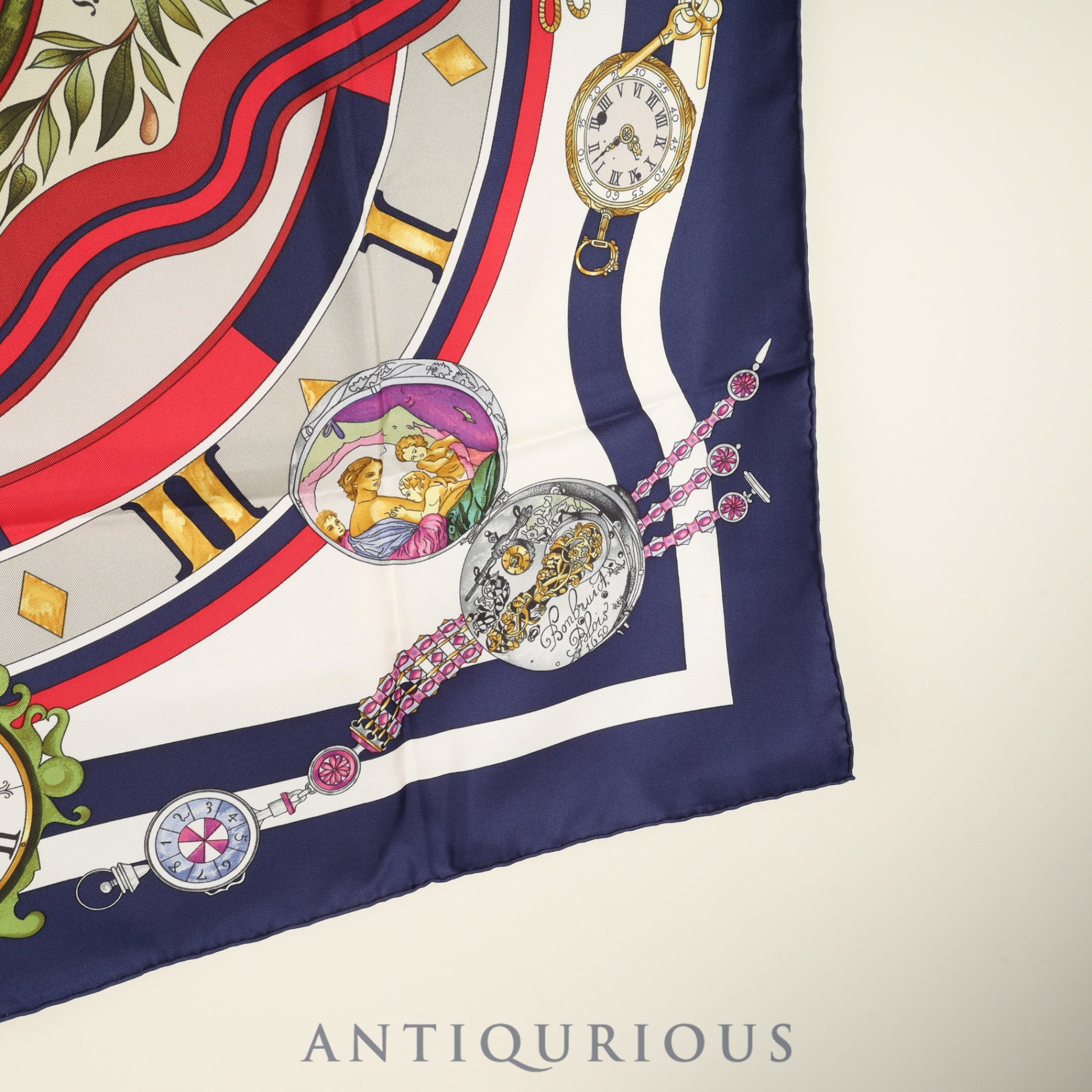 Hermes scarf Carré 90 Parmi les fleurs je compte les heures Time spent among flowers SILK100%
