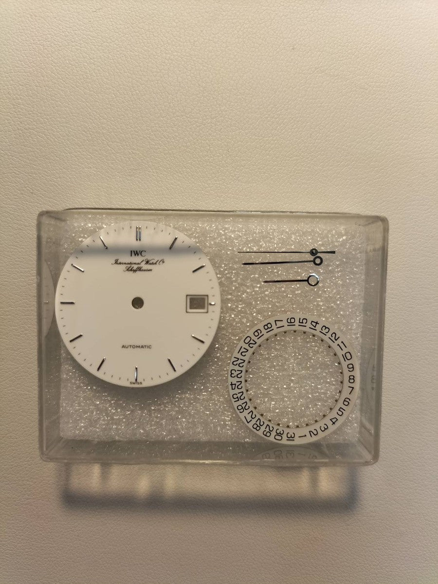 IWC Portofino IW351318 Automatic Caliber C37521 Stainless Steel Leather Strap with Genuine Stainless Steel Buckle, White Dial, Overhauled