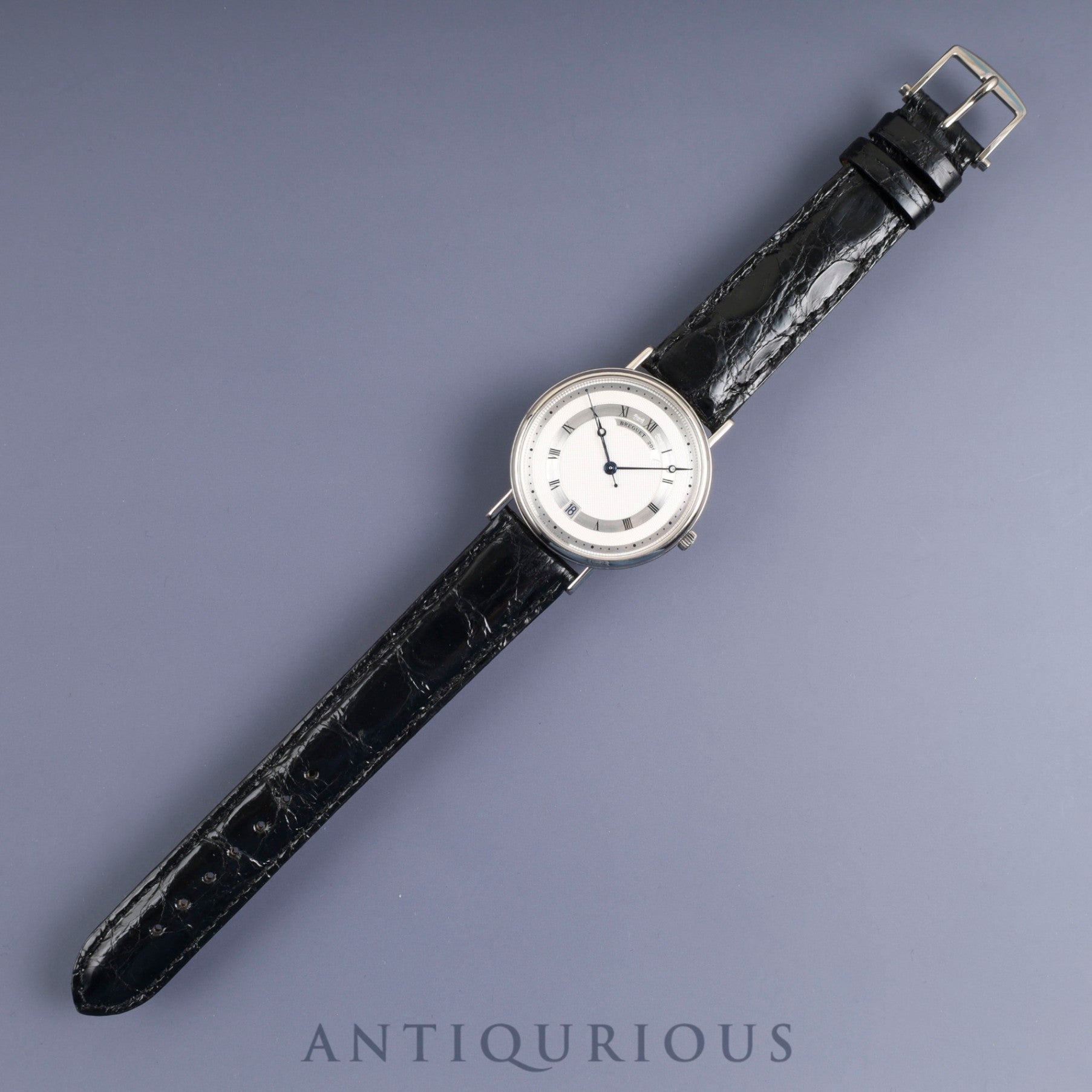 ブレゲ クラシック ツインバレル 5930BB /12/986 自動巻き Cal.517/1 750 革 純正尾錠（750）シルバーローマン文字盤 箱 冊子 保証書（2012年）オーバーホール済み