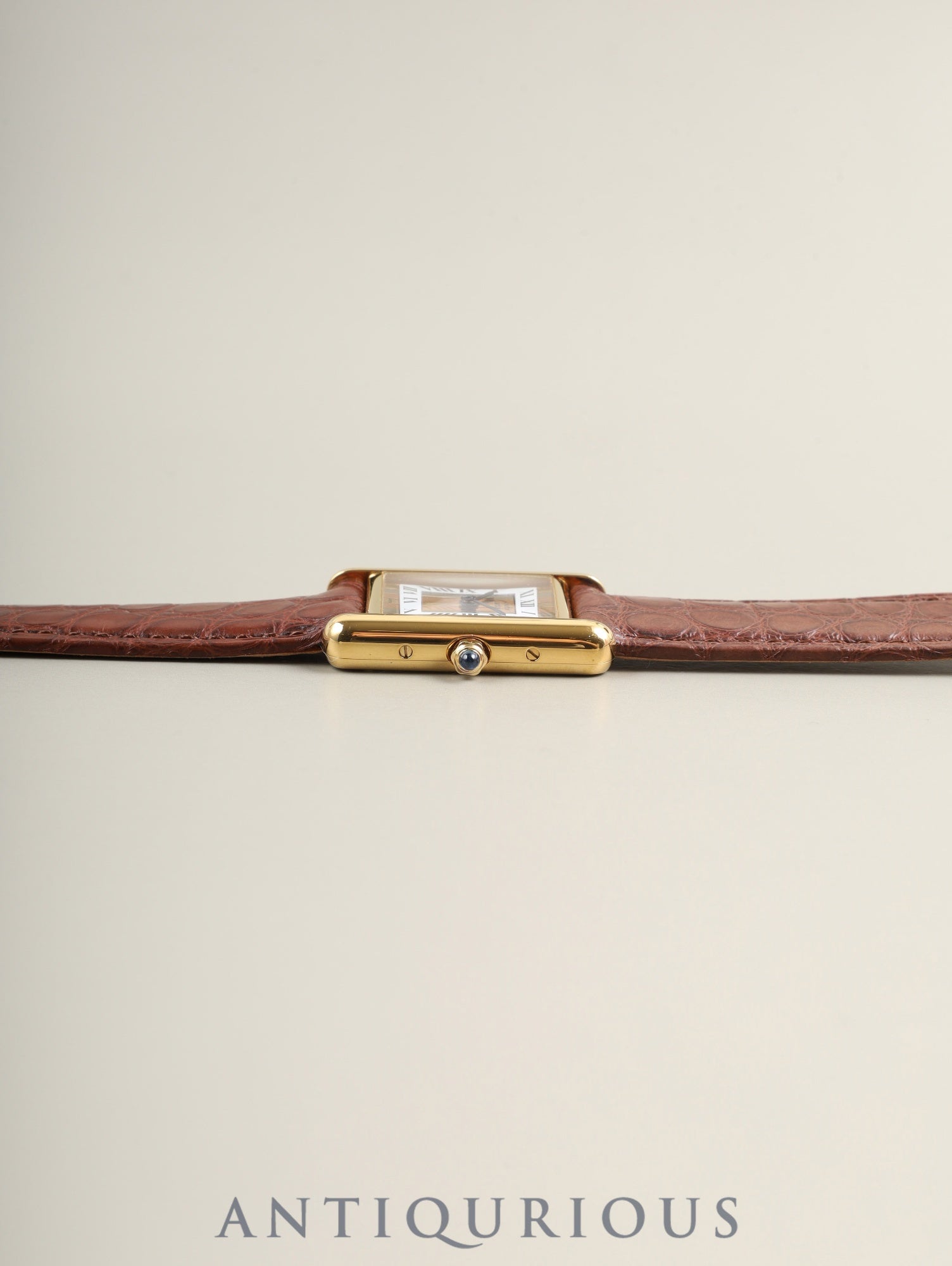 カルティエ マストタンク SM 84919223 / 3 66001 クォーツ Cal.66 SV925 革 純正ピンバックル（GP）フロントトリニティ文字盤（SWISS表記）済み