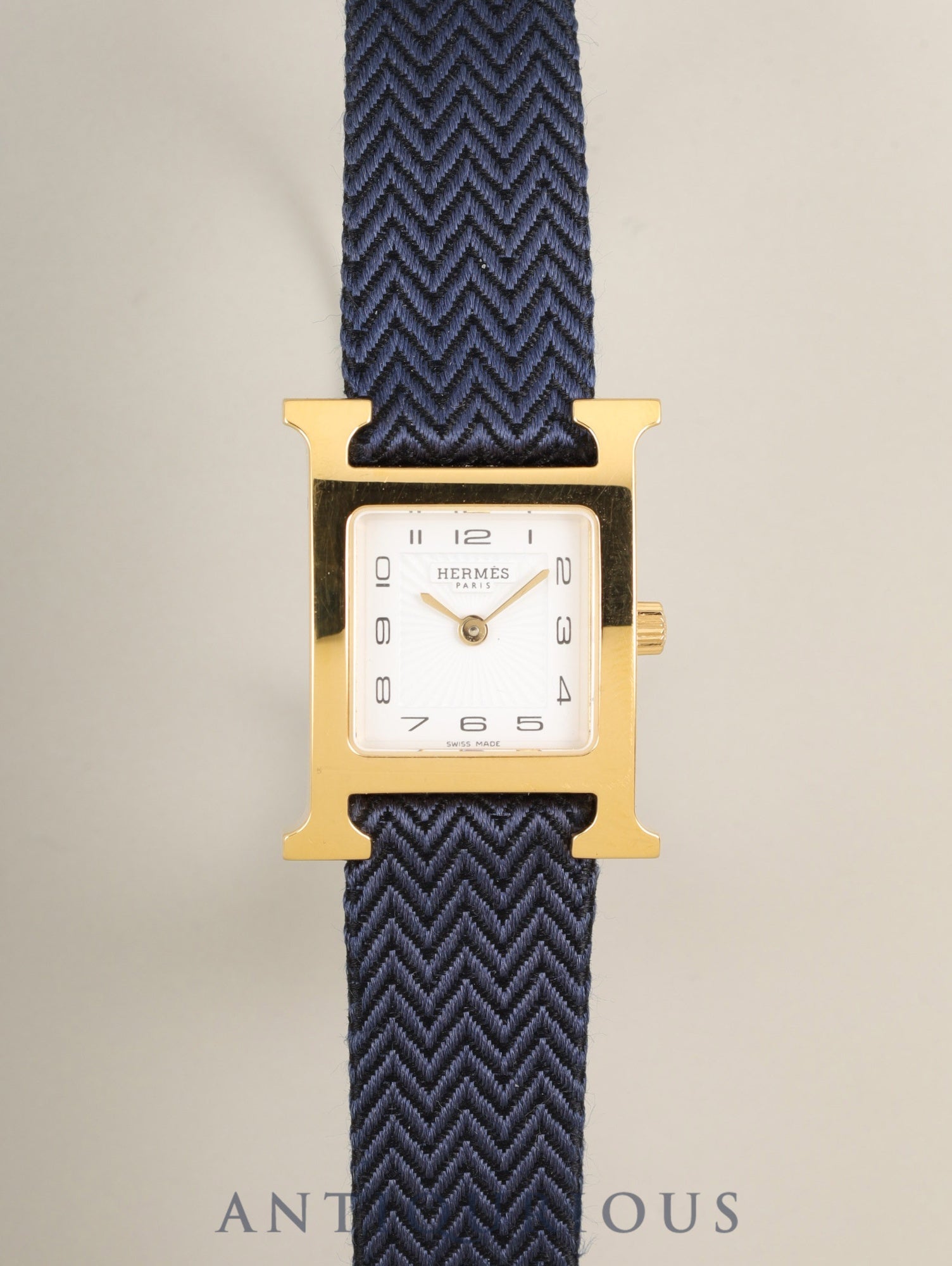 エルメス Hウォッチ HH1.201 クォーツ Cal.901.001 GP 純正ベルト 純正