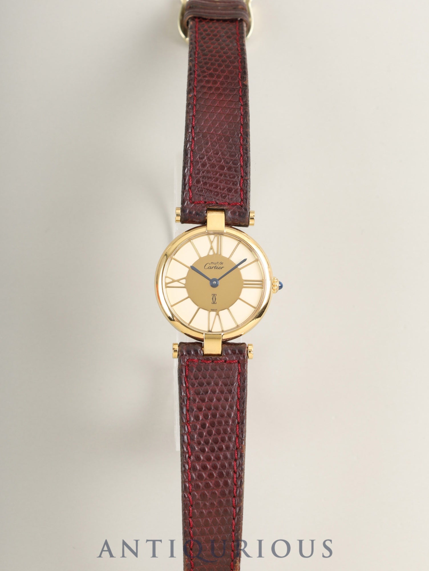 カルティエ マスト ヴァンドーム VLC SM 18 クォーツ SV925 革 純正