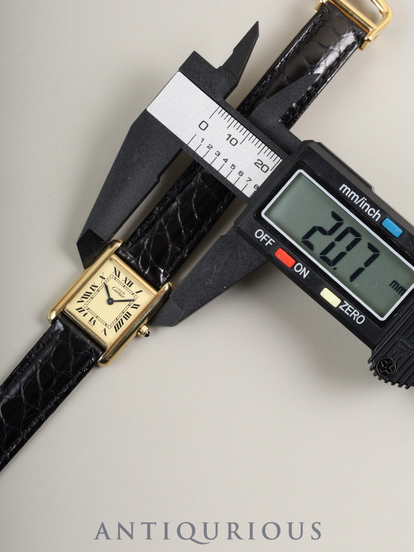 カルティエ マストタンク SM 366001 クォーツ Cal.66 SV925 革 純正Dバックル（GP） アイボリーローマン文字盤 オーバーホール済み