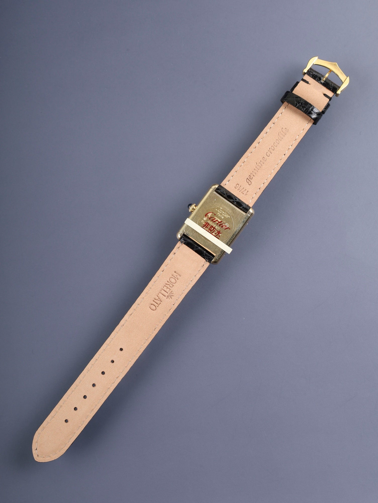 カルティエ マストタンク LM 手巻き Cal.78-1 SV925 革 純正ピンバックル（GP） ブラックローマン文字盤（SWISS MADE表記）カルティエブティックにてコンプリートサービス（フルメンテナンス）済み