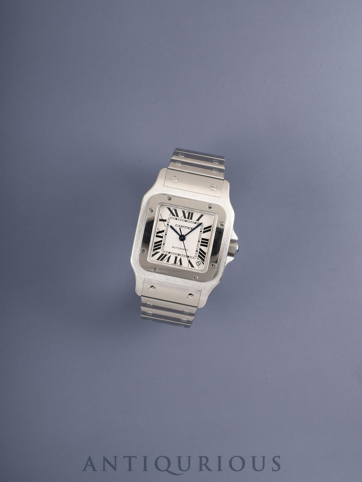 Cartier Santos Galbee XL W20098D6 / 2823 Automatic Cal.2892 SS SS Silver Roman Dial (SWISS MADE) Box Warranty (2008 / Name inscribed / Incorrect serial number) Manual Booklet DVD Overhauled