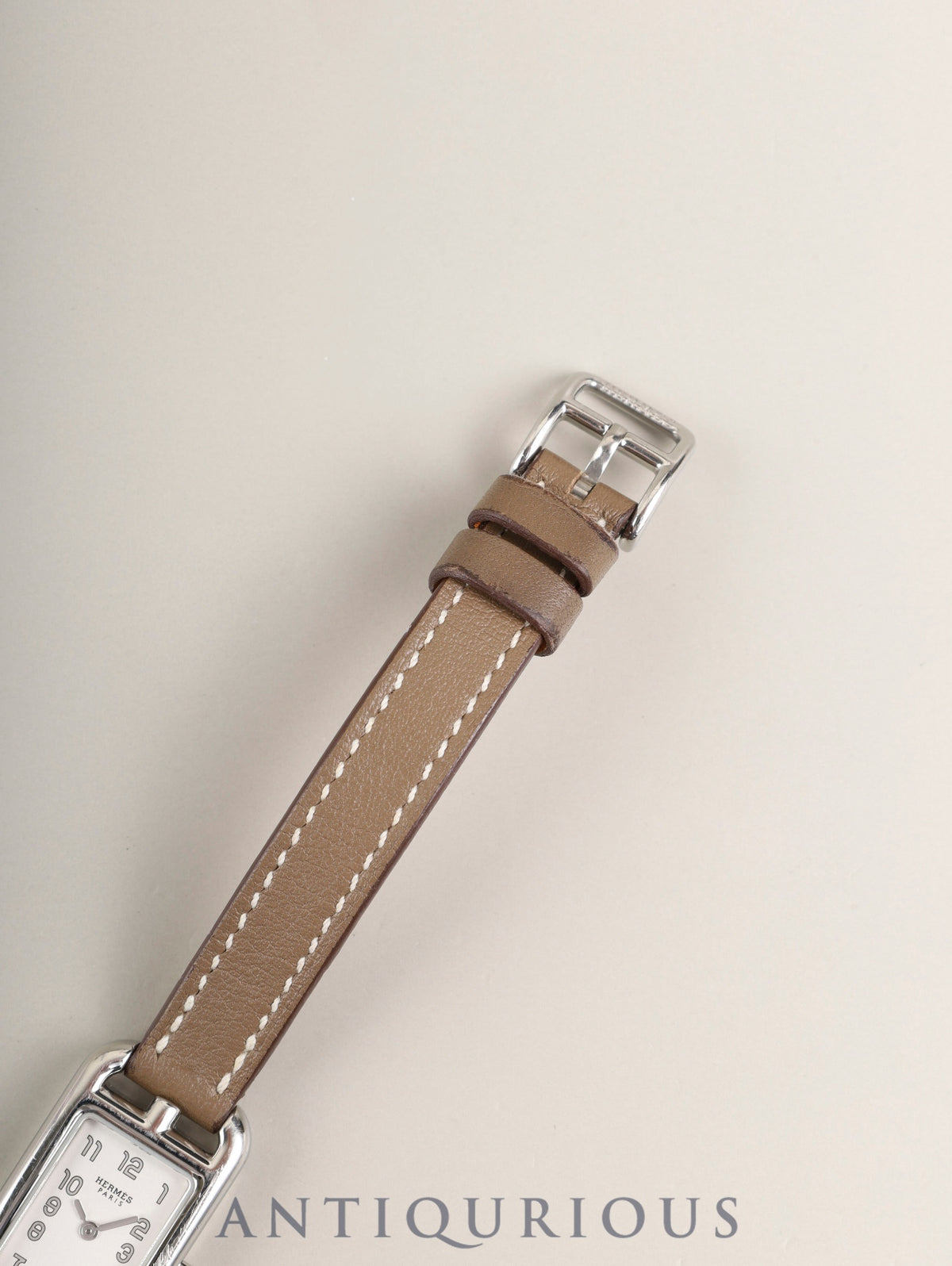 エルメス ナンタケット NA2.110 クォーツ Cal.280.002 SS 純正革ベルト 純正ピンバックル（SS）シルバーアラビア文字盤（SWISS MADE表記）オーバーホール済み