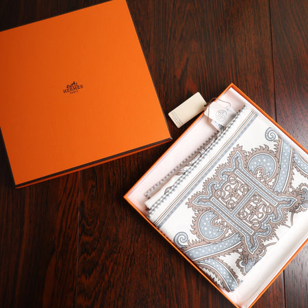 Hermès Scarf Carre 55 ENLUMINE SILK 100% Box Tag Card (2025)