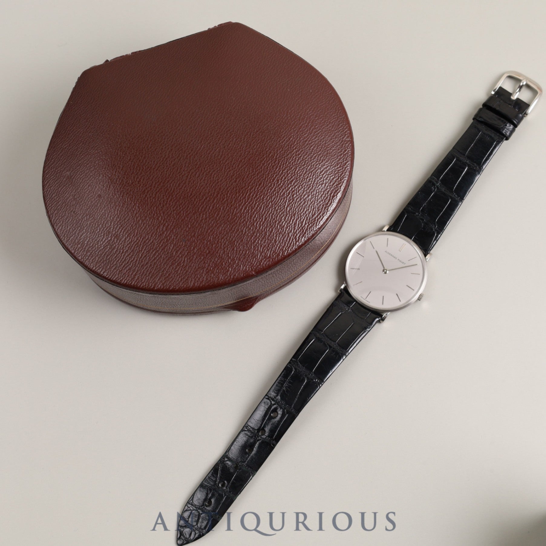 Audemars Piguet Extra Flat Hand-wound Cal.2003/2 Pt950 Genuine leather strap Genuine buckle (Pt950) Silver dial Box