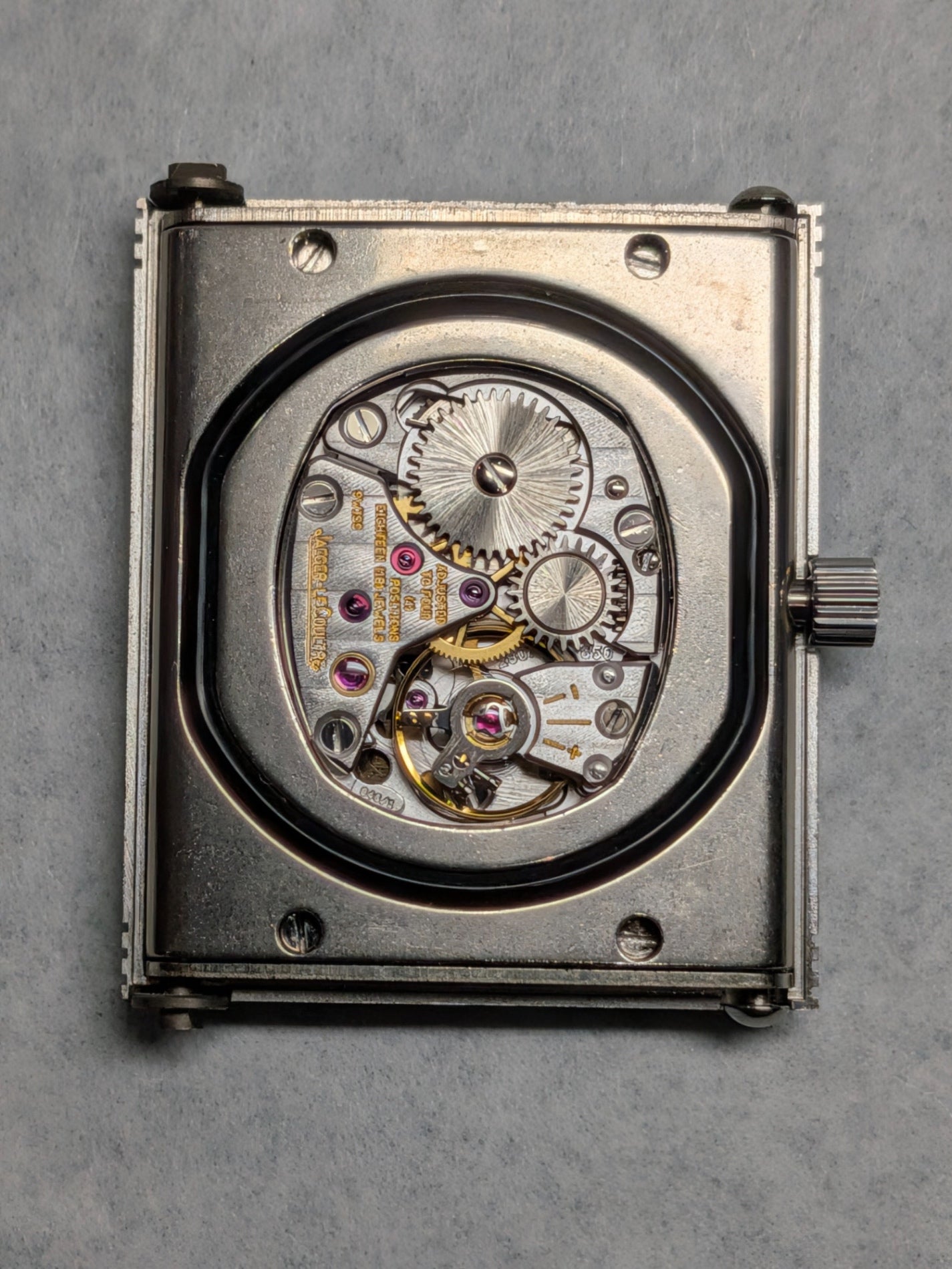 ジャガー・ルクルト レベルソ クラシック シャドウ 251.8.86 手巻き Cal.846-1 SS SS  グレーアラビア文字盤（T SWISS MADE T表記） 23×38mm 1990年代前半〜後半 オーバーホール済み