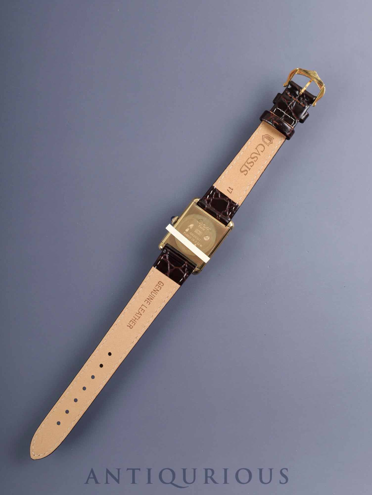 カルティエ マストタンク LM 手巻き Cal.78-1 SV925 革 純正尾錠（GP）アイボリーローマン文字盤（SWISS表記）オーバーホール済み