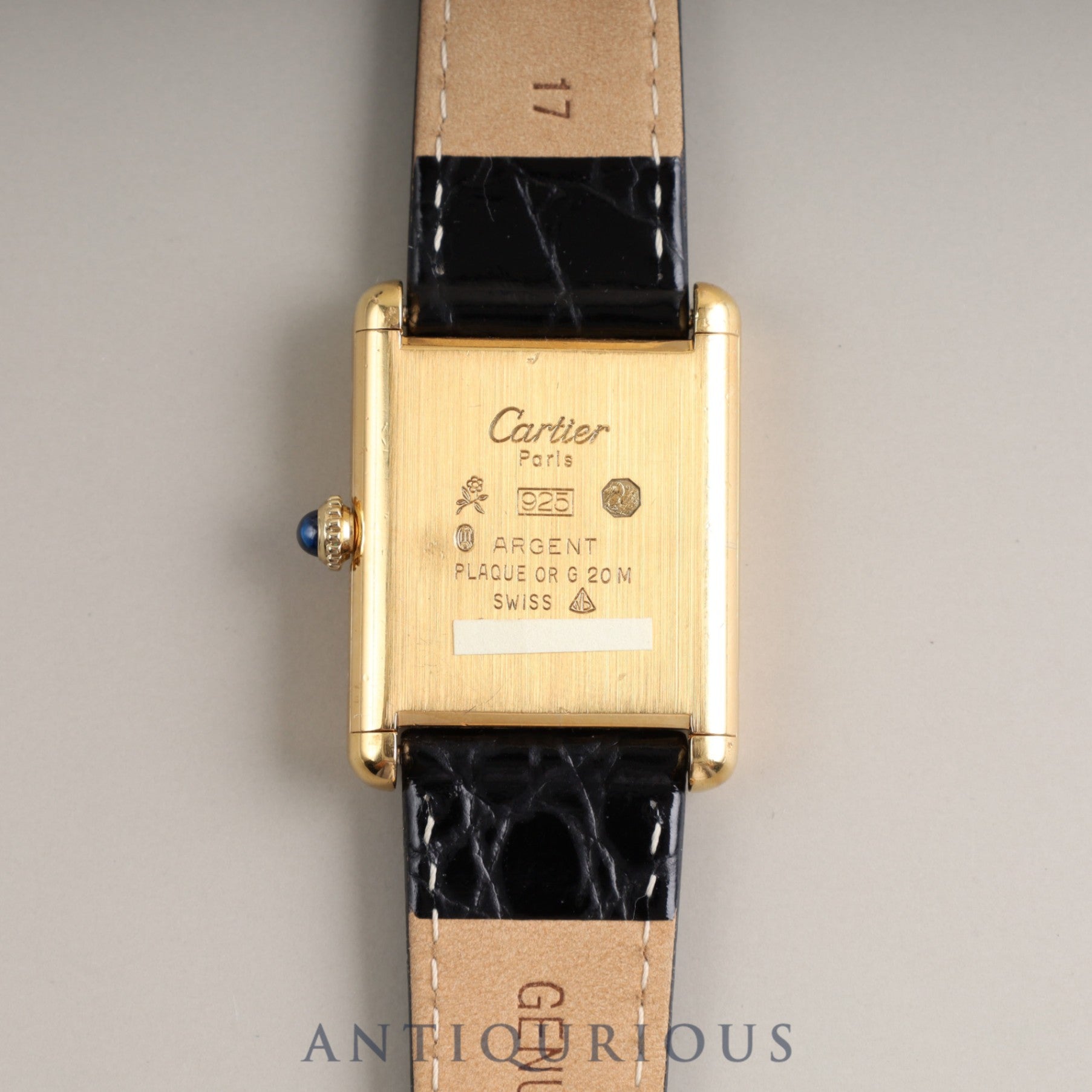 CARTIER Must Tank LM Manual winding 925 Leather Genuine buckle (GP) Ivory Roman dial Cartier boutique complete service