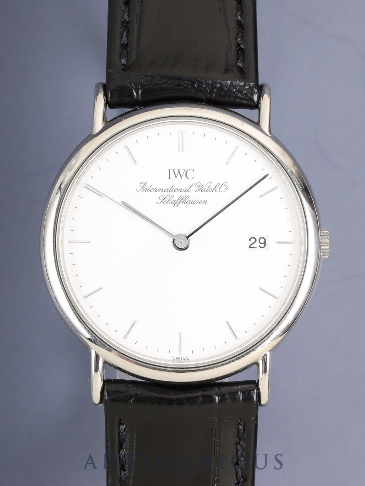 IWC ポートフィノ 3331 クォーツ Cal.IWC2210 SS 革 純正ピンバックル（SS）ホワイト文字盤（SWISS表記）オーバーホール済み アイダブリュシー