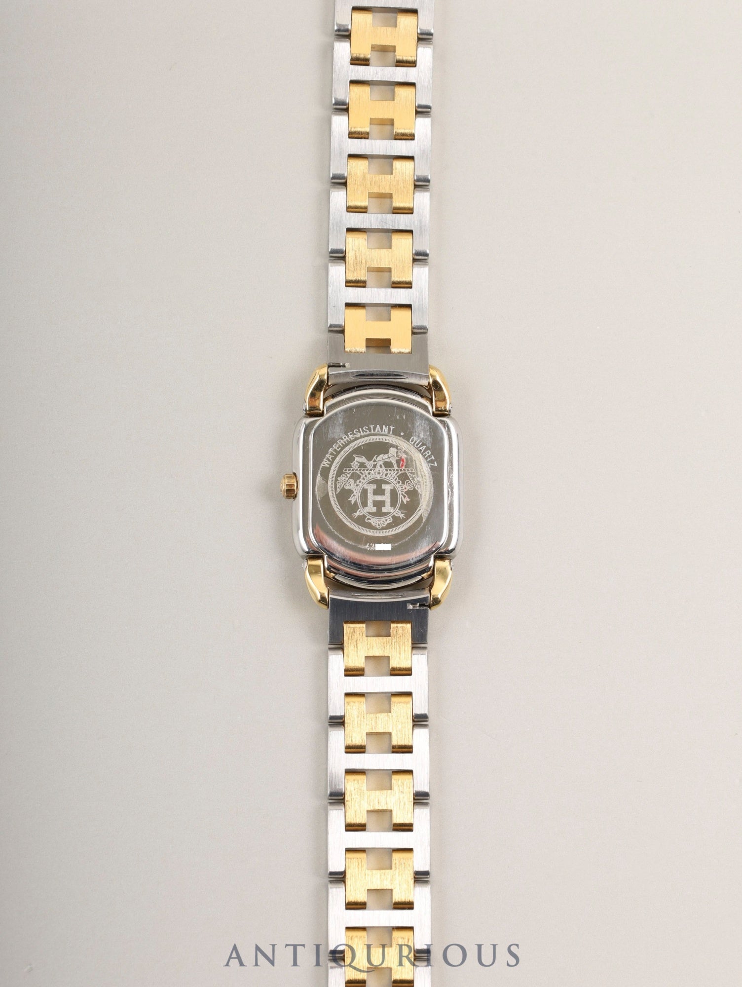 エルメス ラリー クォーツ 77.03 Cal.976.001 SS/GP SS/GP ホワイト文字盤 ケース オーバーホール済み