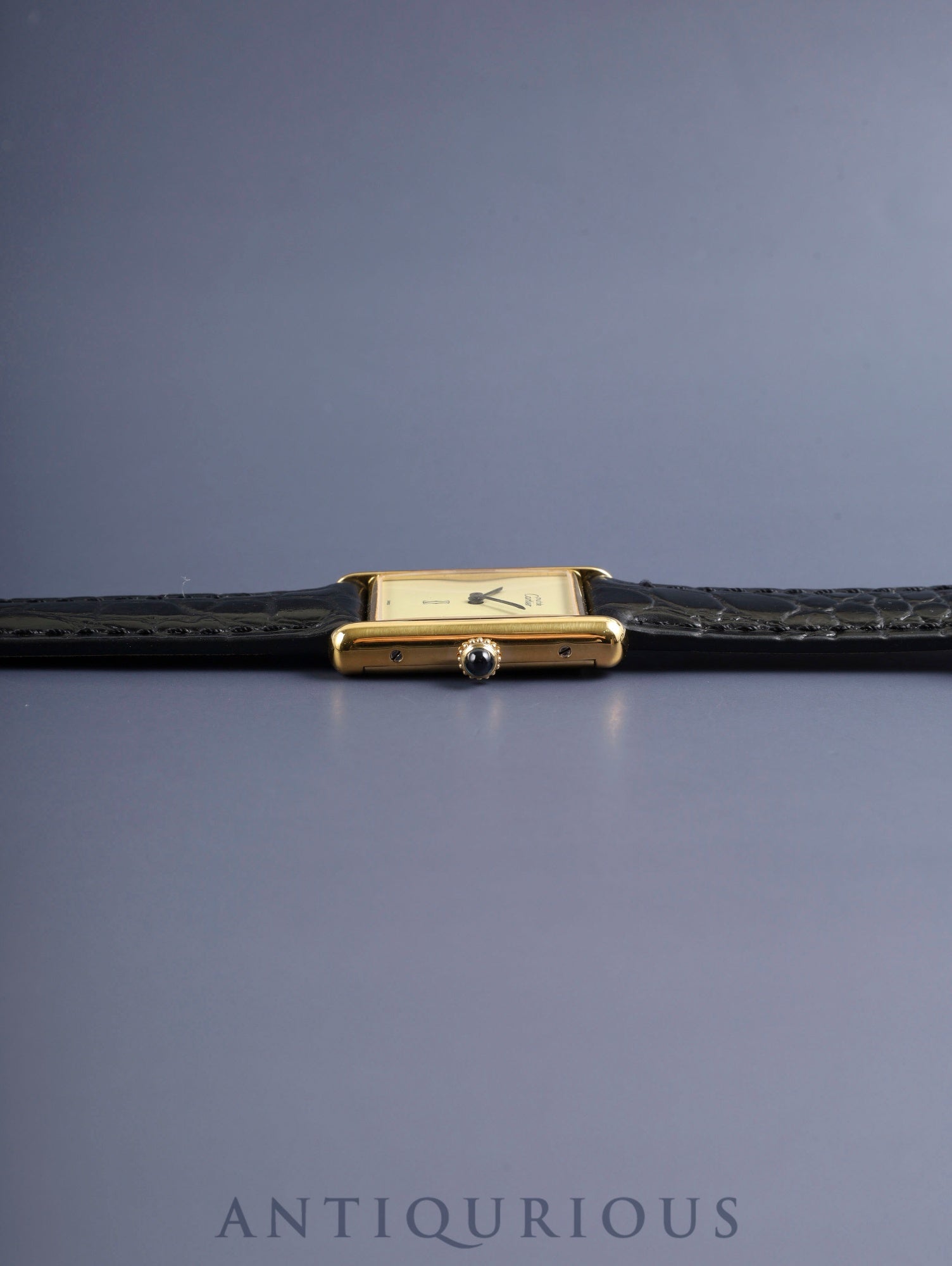 カルティエ マストタンク LM 手巻き Cal.78-1 SV925 革 純正ピンバックル（GP）アイボリー文字盤（SWISS表記）オーバーホール済み 新品仕上げ済み