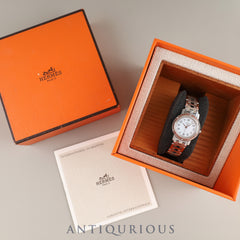 HERMES スクエア型 クォーツ時計 オレンジ HERMES 時計