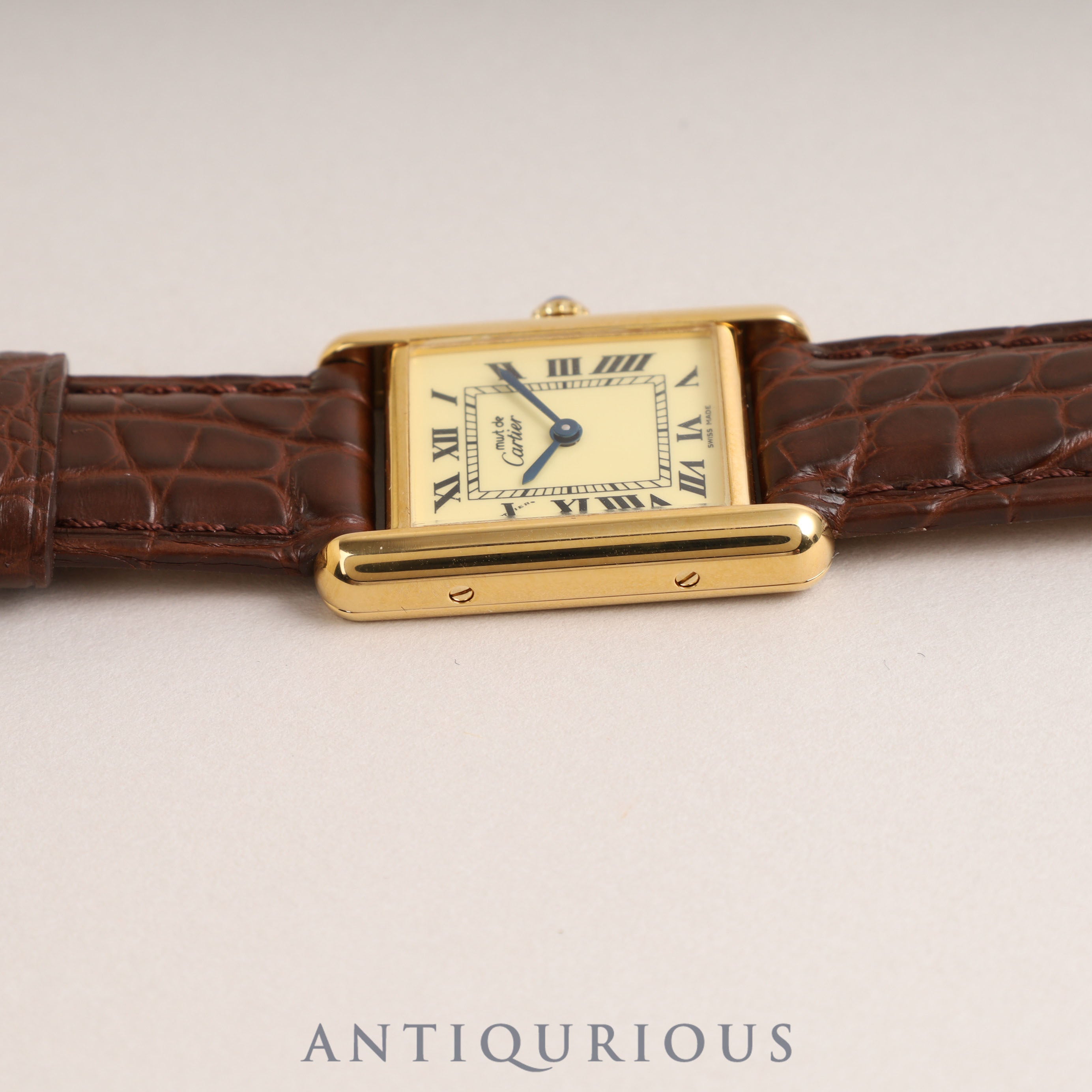 CARTIER Cartier Must Tank SM QZ Ivory Roman Dial W1003153 (1613) New finish Complete service completed