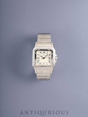 Cartier Santos Galbee LM W20018D6 / 1564 Quartz SS SS Ivory Roman Dial (SWISS MADE) Box Card Cartier Repair Certificate (2024) Complete service performed at Cartier Boutique on 2024/12/26