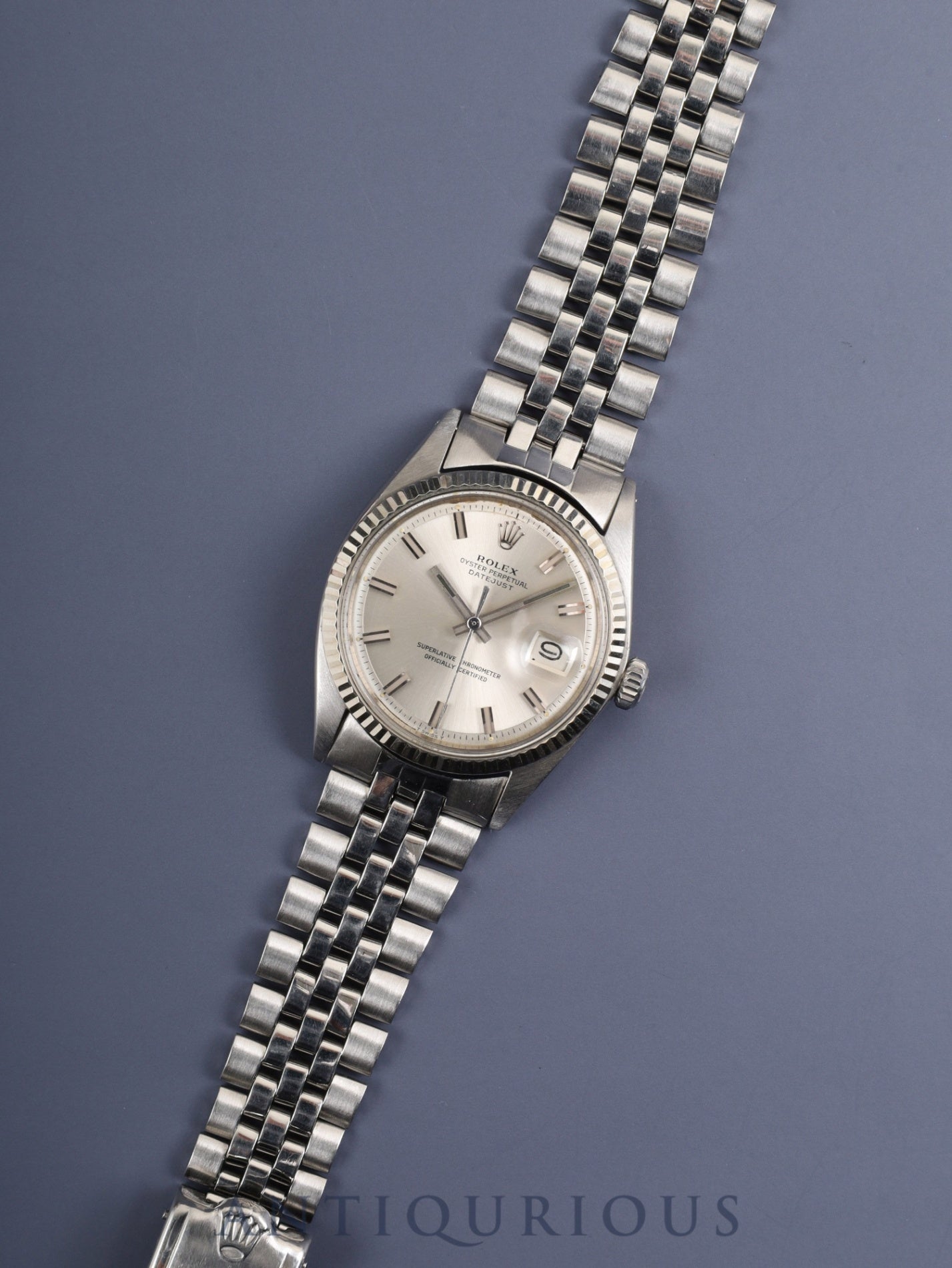 ロレックス デイトジャスト 1601 ワイドボーイ 自動巻き Cal.1570 SS/WG SS シルバー文字盤 27番（1969年）オーバーホール済み