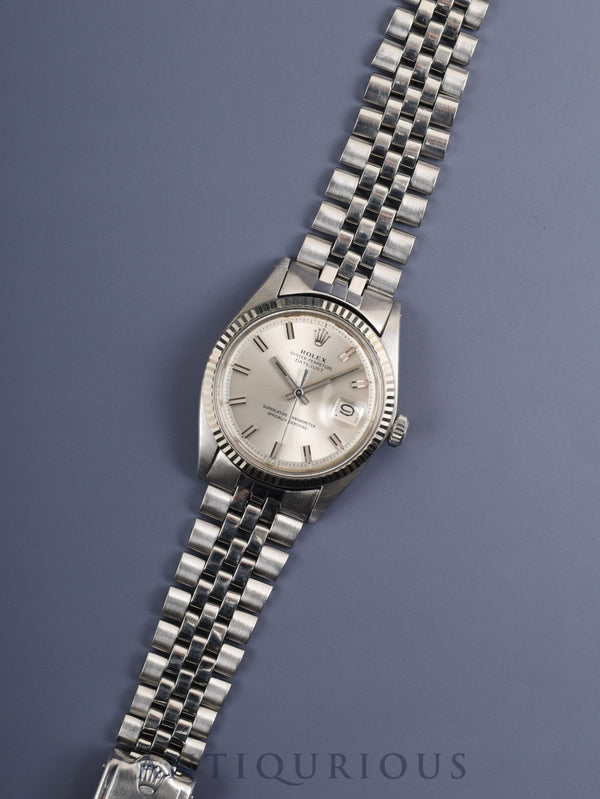ロレックス デイトジャスト 1601 ワイドボーイ 自動巻き Cal.1570 SS/WG SS シルバー文字盤 27番（1969年）オーバーホール済み