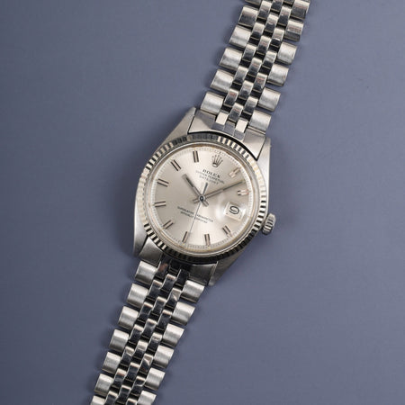 ロレックス デイトジャスト 1601 ワイドボーイ 自動巻き Cal.1570 SS/WG SS シルバー文字盤 27番（1969年）オーバーホール済み